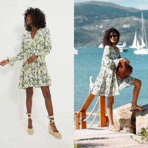 Pomander Place Green & White Floral Mini Dress